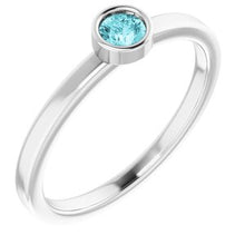 Load image into Gallery viewer, Bezel-Set Solitaire Ring

