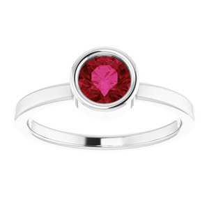 Platinum Ruby Ring