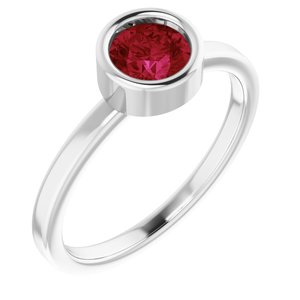 Platinum Ruby Ring