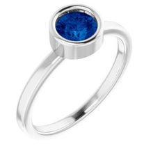 Load image into Gallery viewer, Platinum Blue Sapphire Ring
