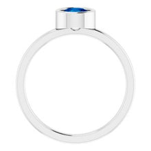 Load image into Gallery viewer, Platinum Blue Sapphire Ring
