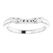 Load image into Gallery viewer, Sterling Silver Band for 9 x 9 mm Asscher Ring
