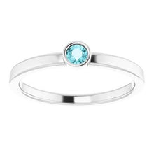 Charger l'image dans la galerie, Sterling Silver Blue Zircon Ring
