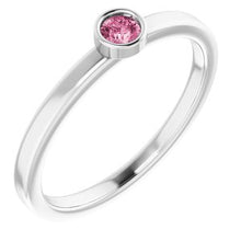 Charger l'image dans la galerie, Sterling Silver Pink Tourmaline Ring
