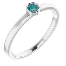 Charger l'image dans la galerie, Sterling Silver 3 mm Round Chatham¬Æ Lab-Created Alexandrite Ring
