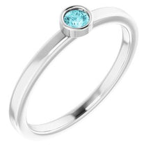 Charger l'image dans la galerie, Sterling Silver Blue Zircon Ring
