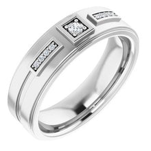 Charger l'image dans la galerie, Bague pour homme en platine .08 CTW avec diamant
