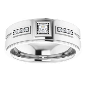 Bague pour homme en diamant blanc 1/6 CTW 14K