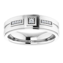 Charger l'image dans la galerie, Bague pour homme en platine .06 CTW avec diamant
