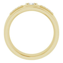 Charger l&#39;image dans la galerie, Bague pour homme en or jaune 14K avec diamant 1/5 CTW
