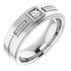 Platinum 1/6 CTW Diamond Men's Ring