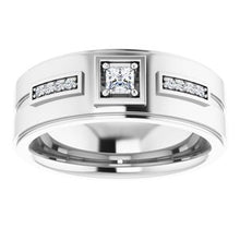 Load image into Gallery viewer, 14K White 1/5 CTW Diamond Men&#39;s Ring
