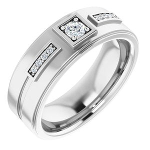 Bague pour homme en diamant blanc 1/5 CTW 14K