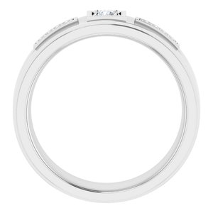 Bague pour homme en diamant blanc 1/5 CTW 14K