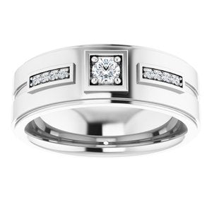 Platinum 1/5 CTW Diamond Men's Ring