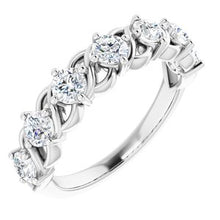 Charger l&#39;image dans la galerie, Jonc anniversaire Platinum 1 CTW Diamond
