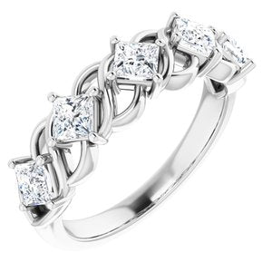Jonc anniversaire Platinum 1 CTW Diamond