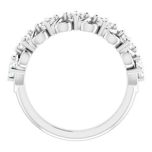 Bague anniversaire platine 3/4 CTW diamant