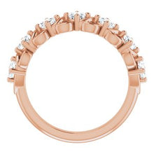 Charger l&#39;image dans la galerie, 14K Rose 3/4 CTW Diamond Anniversary Band
