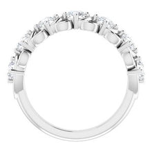 Charger l&#39;image dans la galerie, Jonc anniversaire Platinum 1 CTW Diamond
