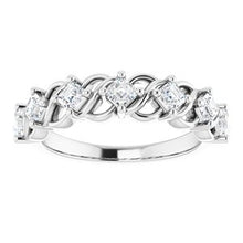 Charger l&#39;image dans la galerie, Bague anniversaire platine 3/4 CTW diamant
