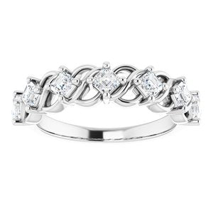 Bague anniversaire platine 3/4 CTW diamant