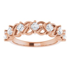 14K Rose 3/4 CTW Diamond Anniversary Band
