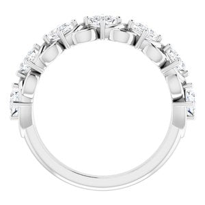 Platinum 9/10 CTW Diamond Anniversary Band