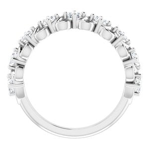 Jonc anniversaire platine 5/8 CTW Diamond