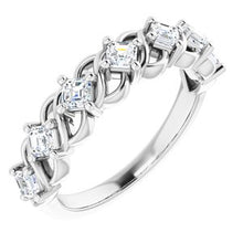 Charger l&#39;image dans la galerie, Bague anniversaire platine 3/4 CTW diamant
