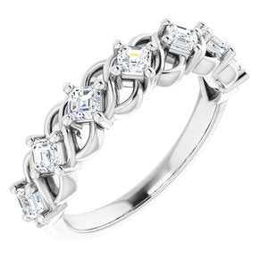 Bague anniversaire platine 3/4 CTW diamant