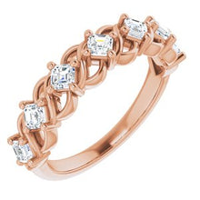 Charger l&#39;image dans la galerie, 14K Rose 3/4 CTW Diamond Anniversary Band
