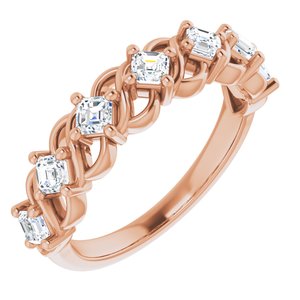 14K Rose 3/4 CTW Diamond Anniversary Band
