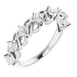 Platinum 9/10 CTW Diamond Anniversary Band