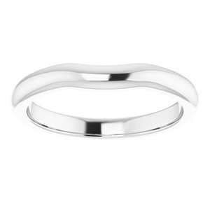 Sterling Silver Band for  12 mm Round Ring
