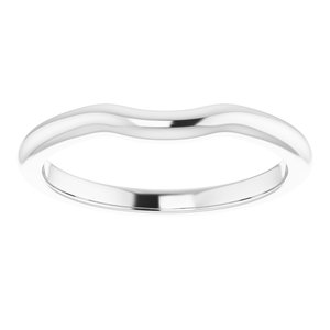 Sterling Silver Band for  6 mm Asscher Ring