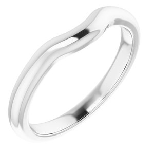 Sterling Silver Band for  9 mm Asscher Ring