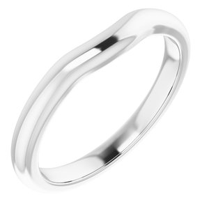 Sterling Silver Band for  9 mm Square Ring
