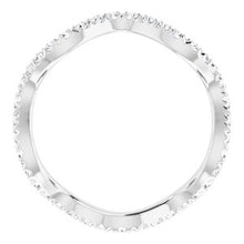 Charger l&#39;image dans la galerie, Platinum 1/2 CTW Diamond French-Set Eternity Band Taille 5.5
