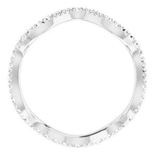 Load image into Gallery viewer, Platinum 1/2 CTW Diamond French Set Eternity Band Size 6
