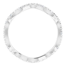 Load image into Gallery viewer, Platinum 5/8 CTW Diamond French Set Eternity Band Size 6.5
