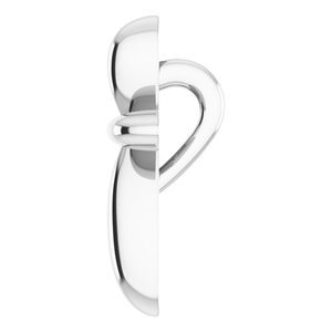 Platinum 10x7.72 mm Cross Pendant