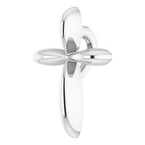 Platinum 10x7.72 mm Cross Pendant