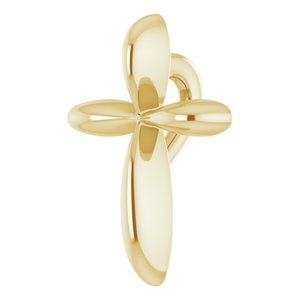 14K Yellow 10x7.72 mm Cross Pendant