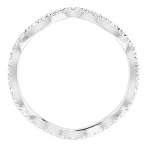 Platine 5/8 CTW Diamond French Set Eternity Band Taille 8