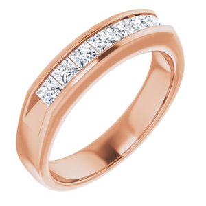 Bague en diamant 14K rose 9/10 CTW