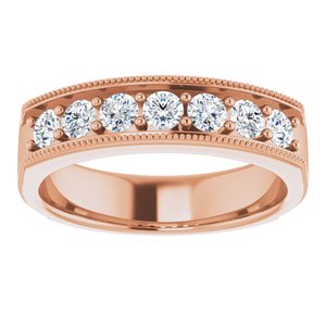 Bague en diamant 14K Rose 7/8 CTW