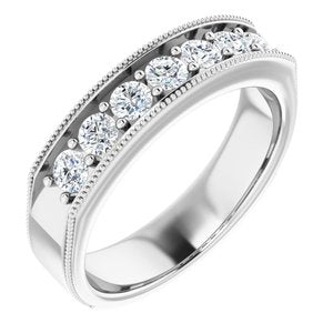Platinum 7/8 CTW Diamond Ring