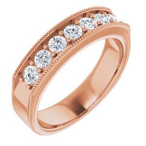 Bague en diamant 14K Rose 7/8 CTW