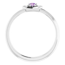 Charger l'image dans la galerie, Sterling Silver 3 mm Round February Youth Star Birthstone Ring
